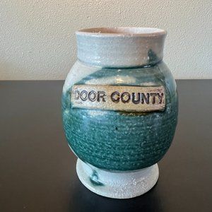 Handcrafted Drip Glaze Pottery Mug ~ Door County, Wisconsin ~ Artist Signed